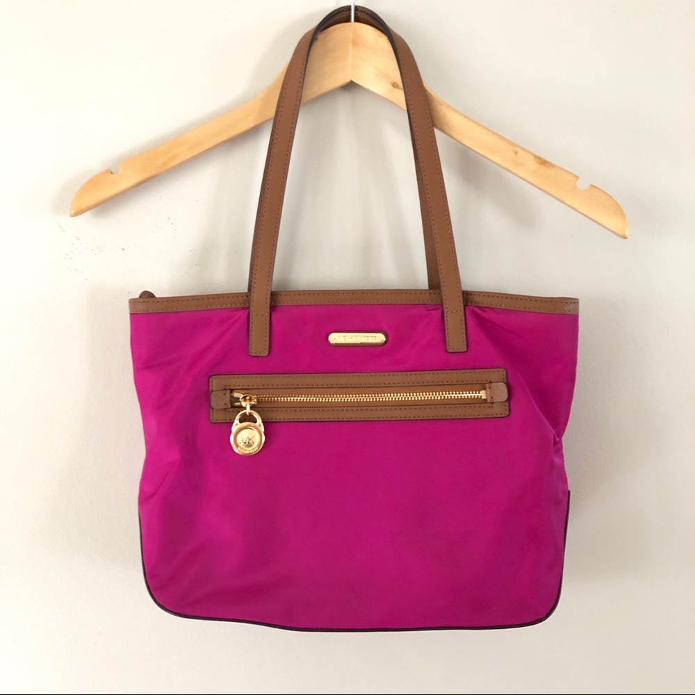 Michael Kors Fuchsia Nylon Tote Bag- EUC!!